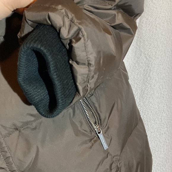 Michael Kors Women’s Puffer Medium Quilted Down Fill Brown Snap Zip Up High Neck - Picture 5 of 10